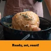 Preparing a roast in the oval pan