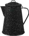 Three-quart speckled black coffee boiler