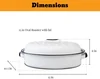 15-inch white roaster dimensions