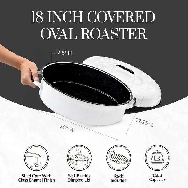 18-inch roaster dimensions and parts