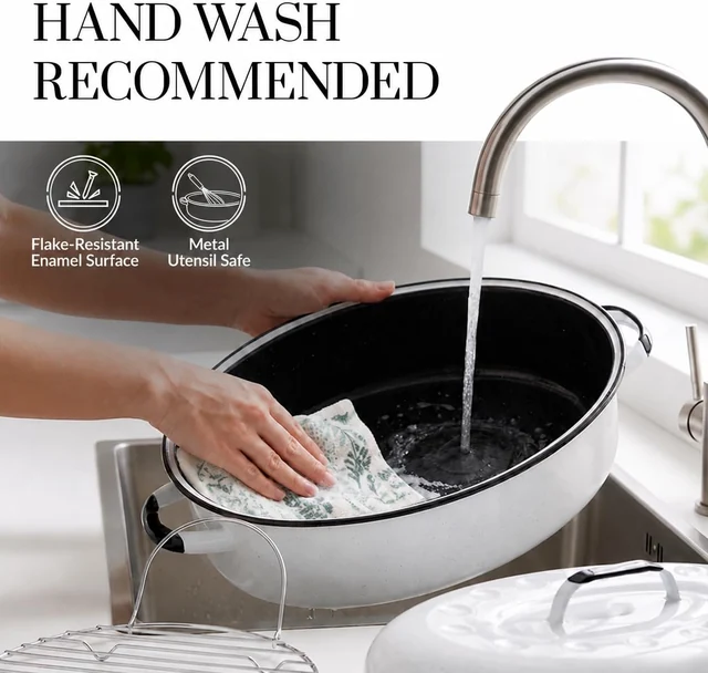 Hand washing the white roaster